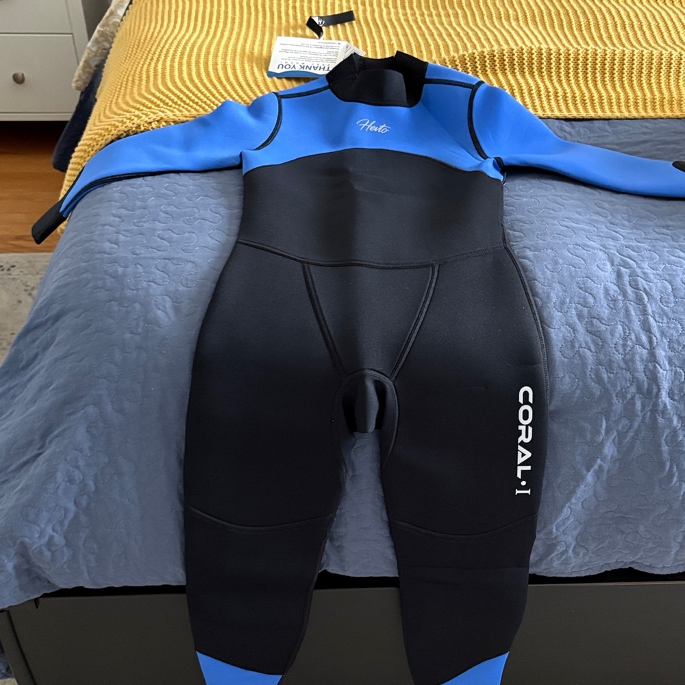 Coral Kids Swim Wetsuit - Black and Blue